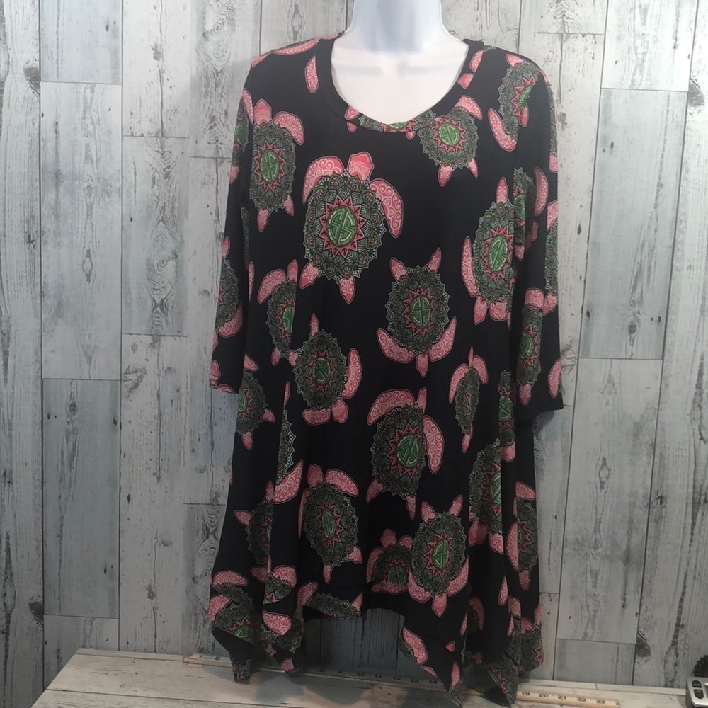 Simply Southern Turtle Asymmetrical Tunic Dress Small